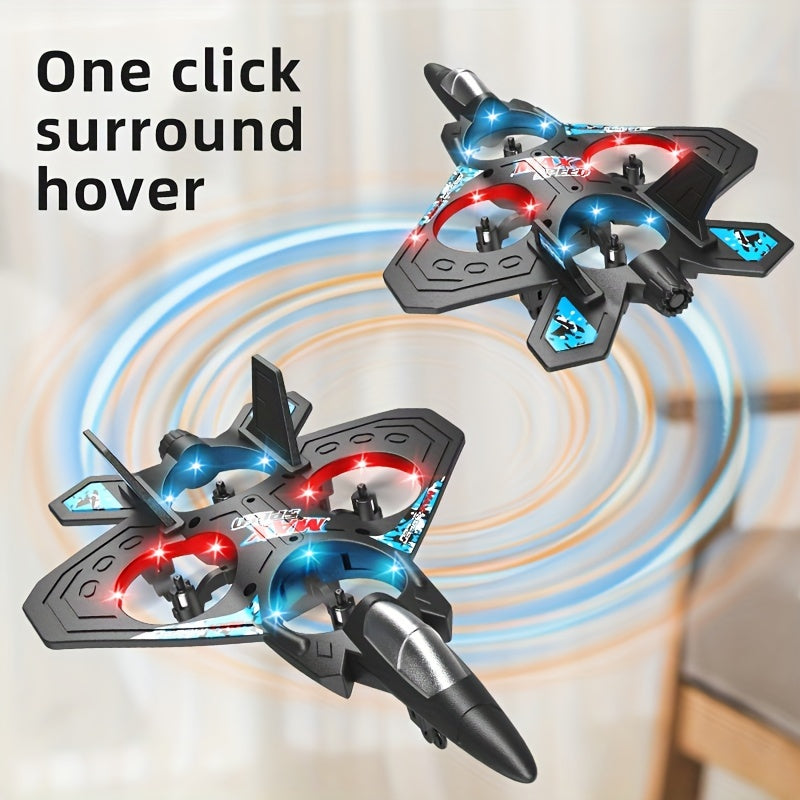 Beginner RC Drone with Height Hold & Remote Control – Rechargeable Mini Quadcopter for Kids & Adults, Indoor Outdoor Flying Toy Gift, Black Blue Red