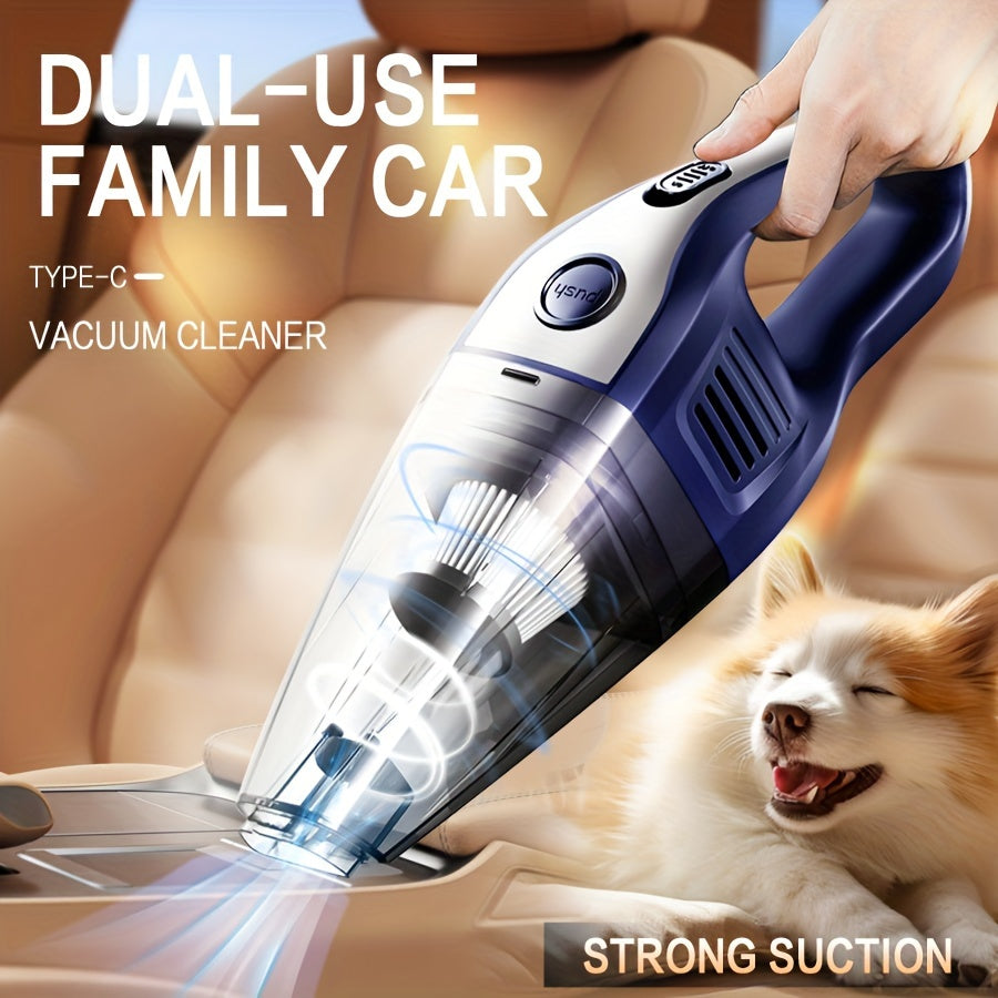 Cordless Handheld Vacuum Cleaner 5000Pa Strong Suction USB Rechargeable Portable Wireless Vacuum for Car Interior Home Office Pet Hair 40dB Low Noise 2000mAh Battery One-Click Dust Empty 6 Colors