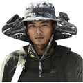 Solar Powered Fan Sun Hat for Men – Wide Brim UV Protection, Built-In Solar Fan, One Size Fits Most – Ideal for Fishing, Hiking, Beach & Outdoor Activities