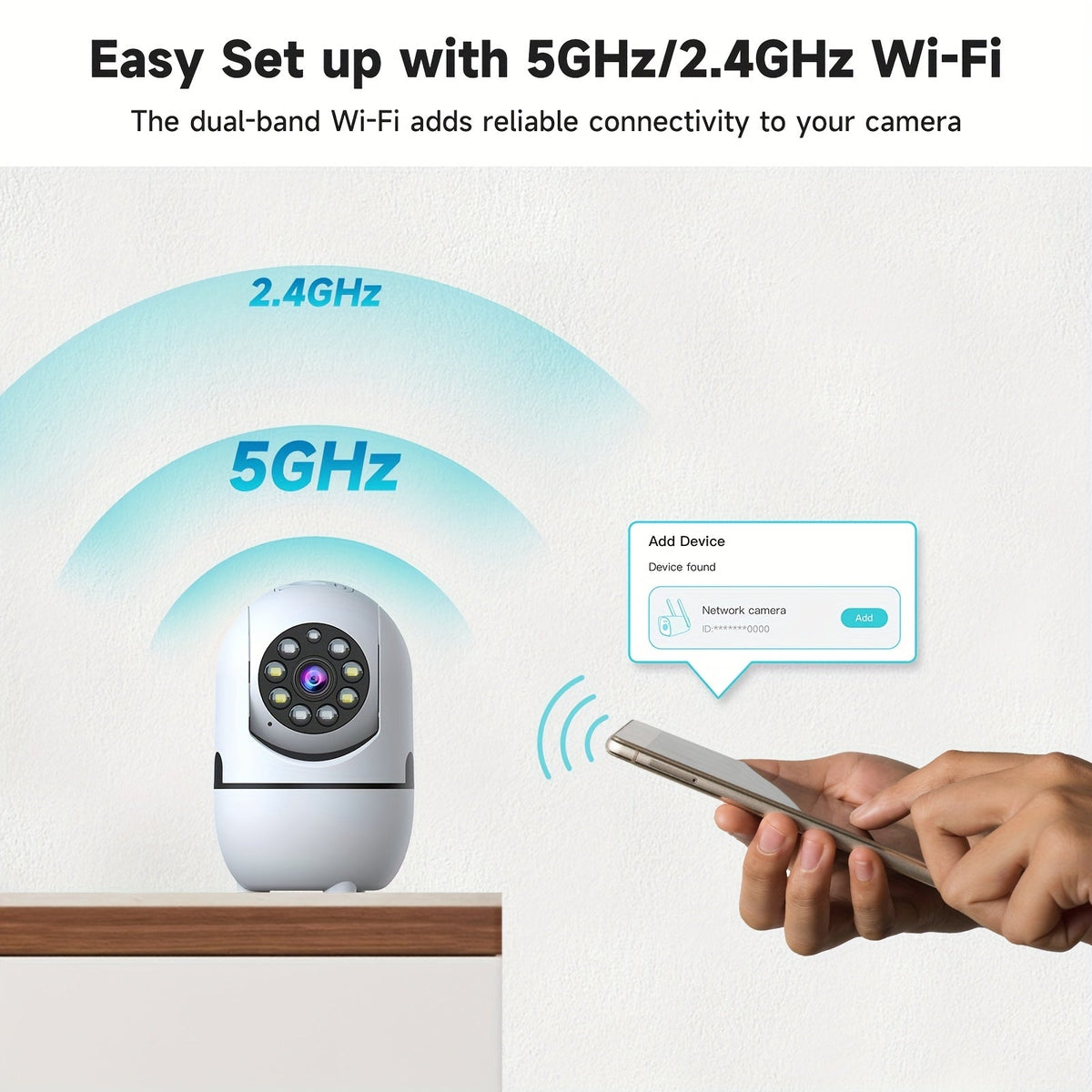 2-Pack Indoor Security Camera 355° Pan Tilt – Dual Band 2.4G/5G WiFi Alexa Compatible Motion Detection Full-Color Night Vision Two-Way Audio Cloud & 256GB TF Storage Baby & Pet Monitor