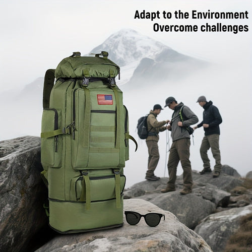 100L Tactical Backpack Large Capacity Molle Hiking Backpack with Multiple Compartments & Ergonomic Straps - Heavy Duty for Camping, Travel, Trekking & Outdoor Adventures