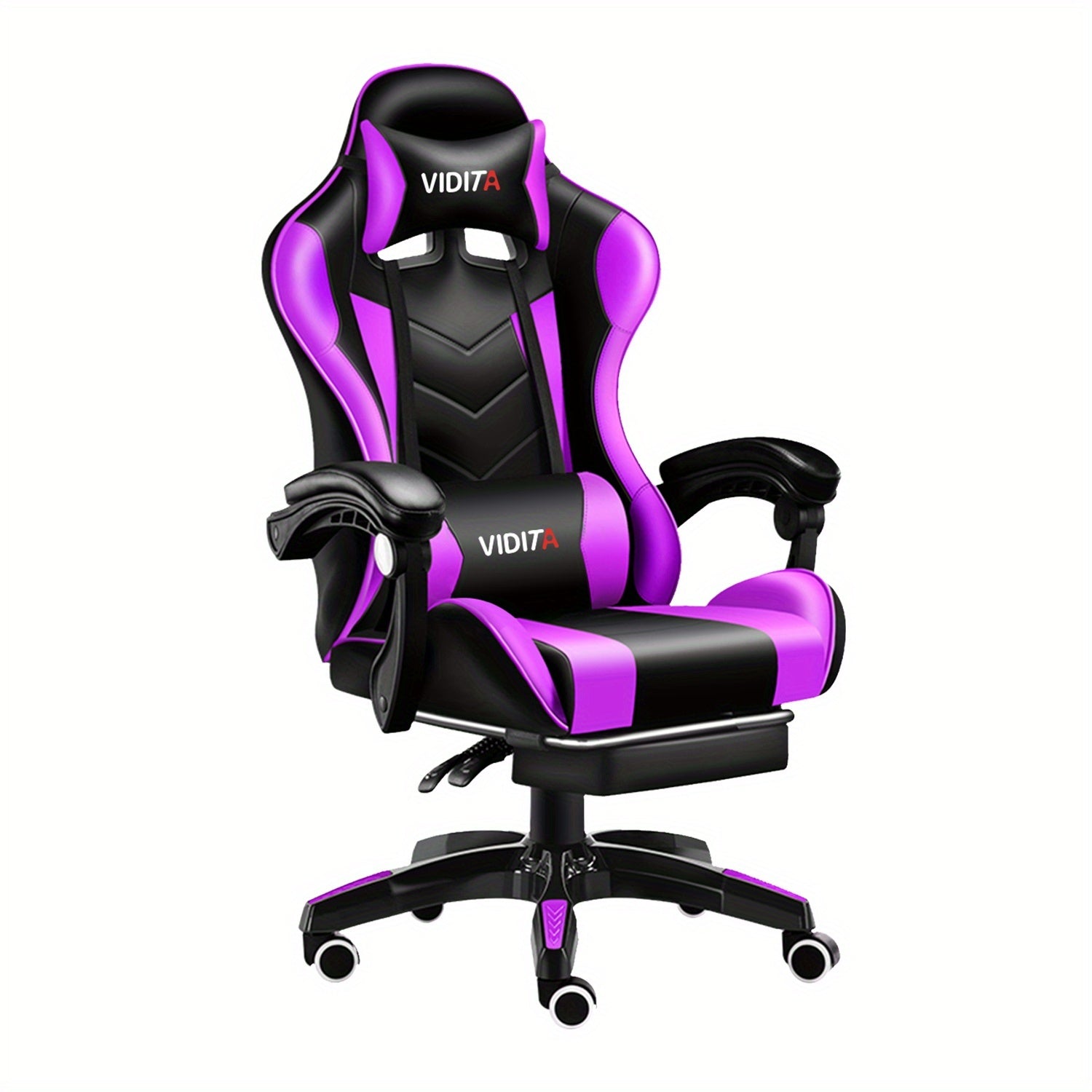 Ergonomic Gaming Chair Racing Style High Back Lumbar Support Five-Wheel Swivel Velvet PU Leather Adjustable Recliner Office Chair Adults Teens Multi-Color