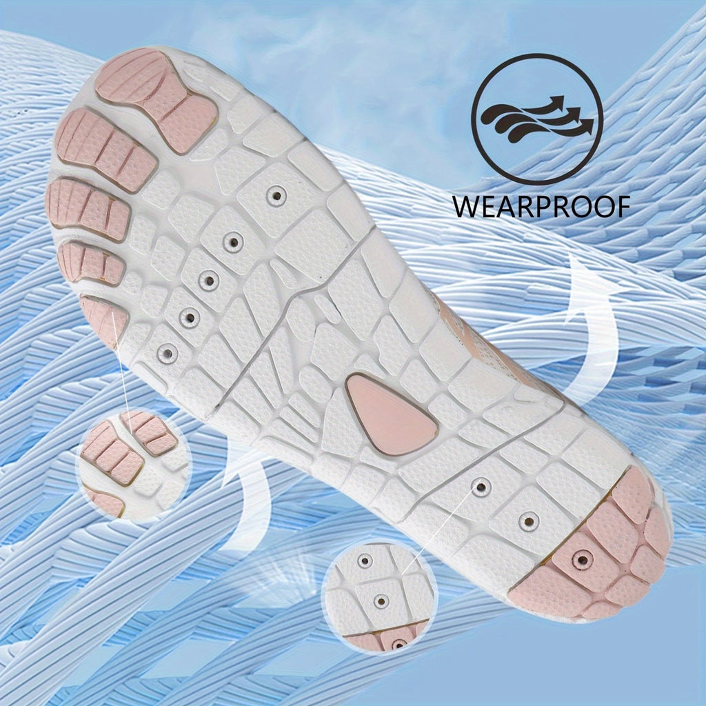 Barefoot Hiking Shoes for Women Wide Toe Box Non-Slip Trail Running Sneakers – Healthy Minimalist Footwear, Sizes US 6-11, White Black Pink