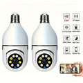 2 Pack 4MP Bulb Security Camera Wireless 360 Panoramic HD 5GHz 2.4GHz WiFi Night Vision Two-Way Audio App Control Indoor Home Garage Pet Monitoring Camera