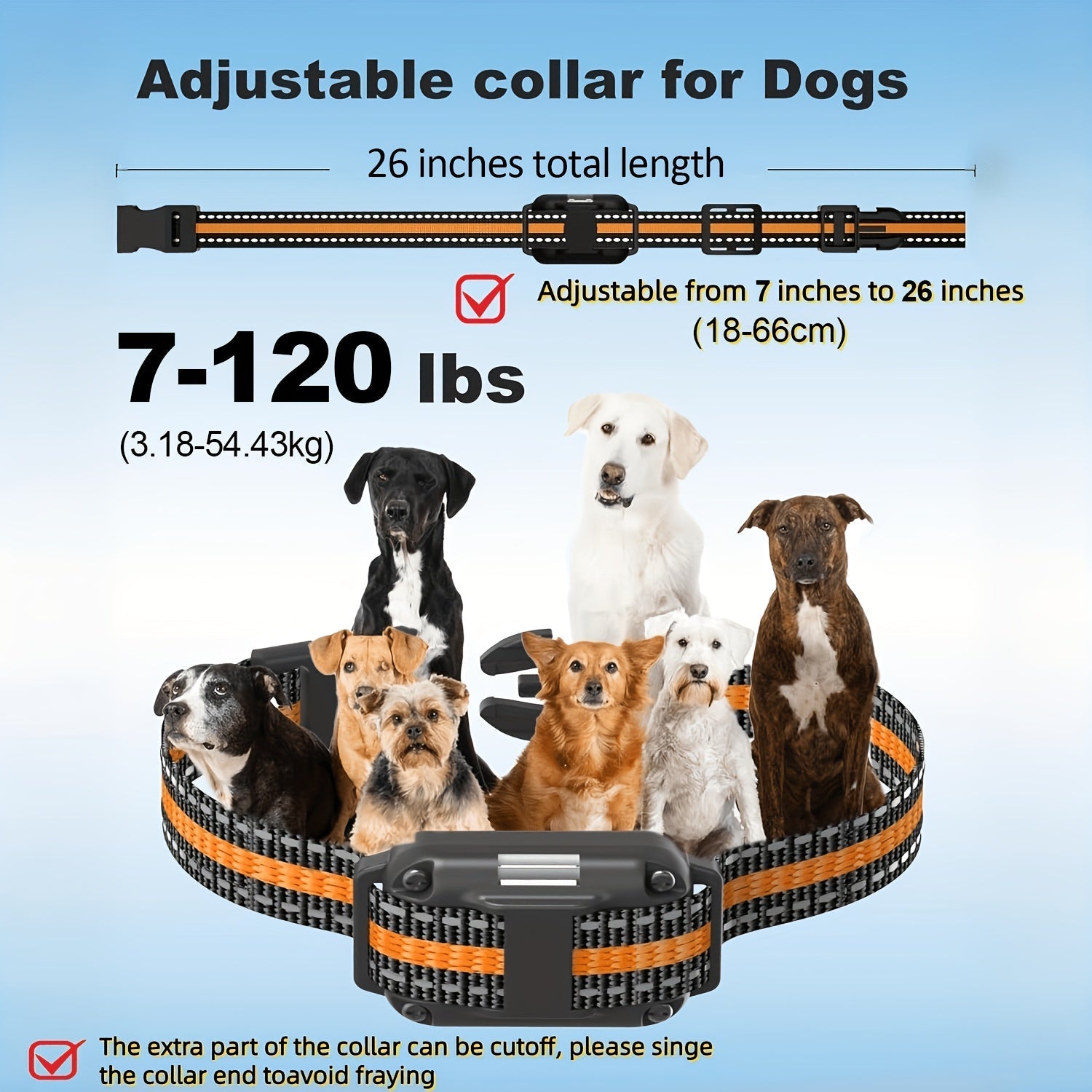 Dog Training Collar with Remote 3300ft Range Rechargeable E-Collar for 1 2 3 Dogs 5-120 Lb Beep Vibration Safe Shock Waterproof for Small Medium Large Breeds Off-Leash Obedience