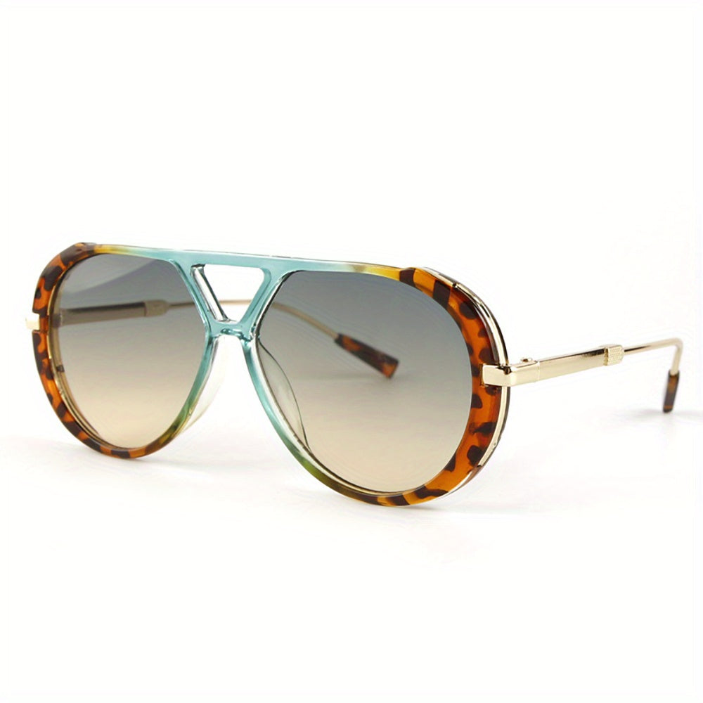 Round Double Bridge Colorful Sunglasses for Women – Retro Circle Frame UV Protection Shades for Summer Festivals Beach Vacation Trendy Eyewear Gift
