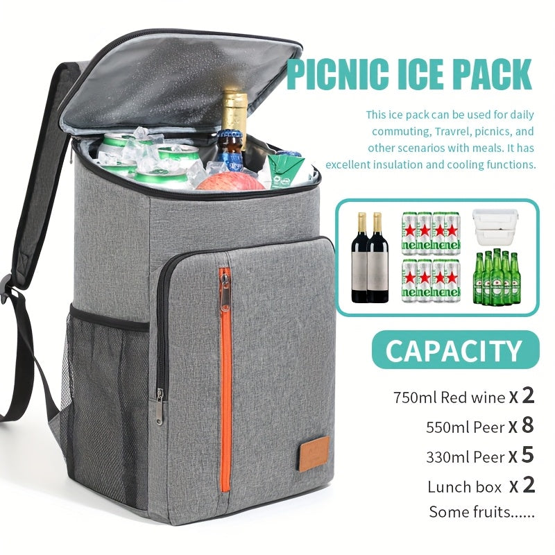 Insulated Cooler Backpack Extra Large 30+ Cans for Men & Women – Leakproof Shoulder Bag for Camping, BBQ, Beach, Picnic & Hiking, Ice Pack Compatible All-Day Cold Retention