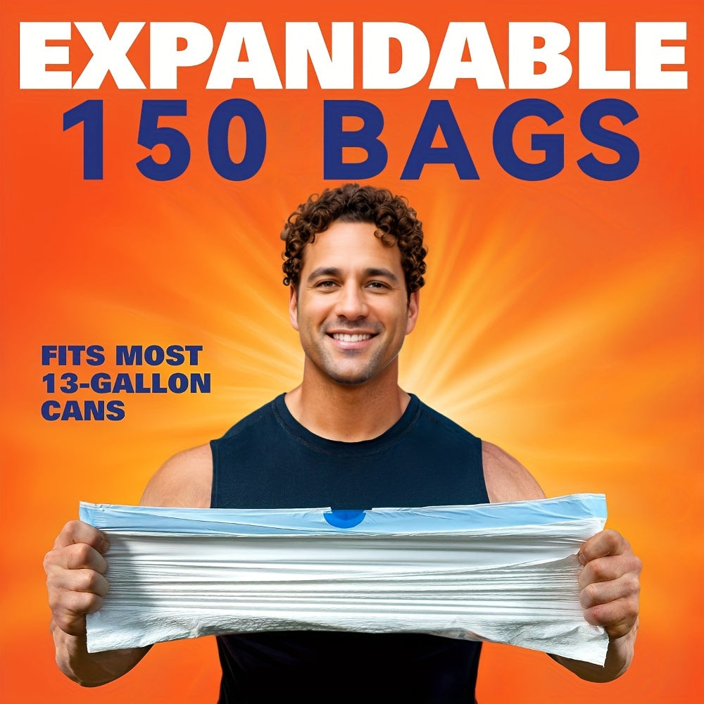 13 Gallon Drawstring Kitchen Trash Bags Odor Eliminator Lemon Mint Scent Puncture Tear Resistant Disposable Garbage Bags 78-Count 150-Count Box Value Pack