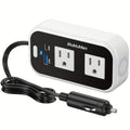 200W Car Power Inverter DC 12V to AC 110V with 30W USB-C PD Fast Charge 24W QC3.0 Car Outlet Adapter for Laptop Phone Tablet MacBook Road Trips Camping Trucks SUVs RVs