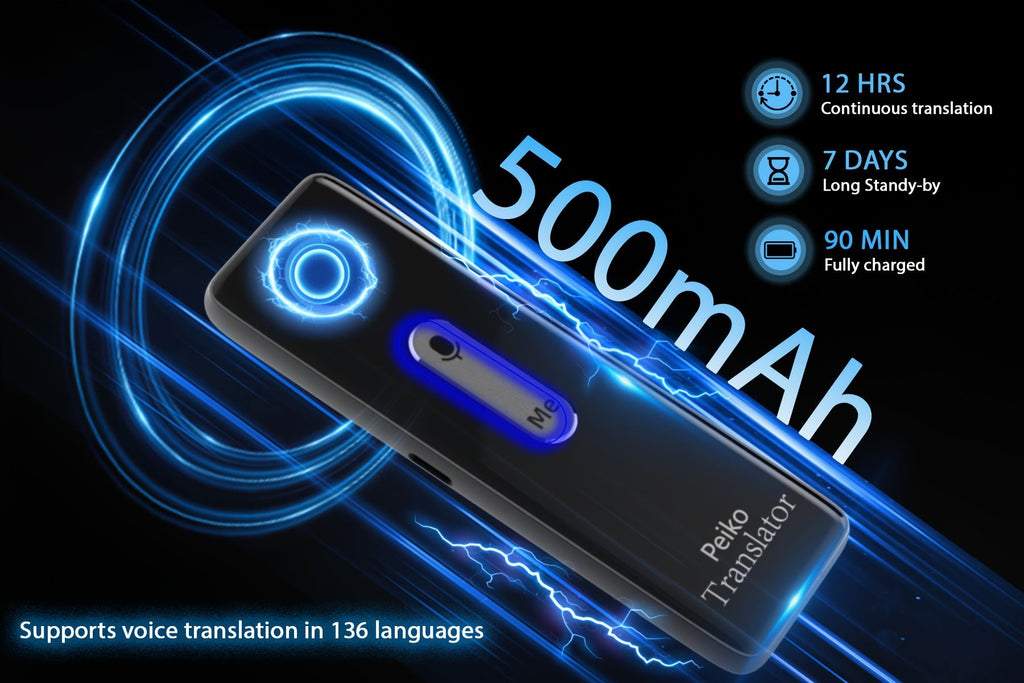 Trbox X9 Portable Language Translator Device – Two-Way Instant Voice Translation 136 Languages, WiFi & Offline Support, AI-Powered High Accuracy Translator for Travel Business Learning