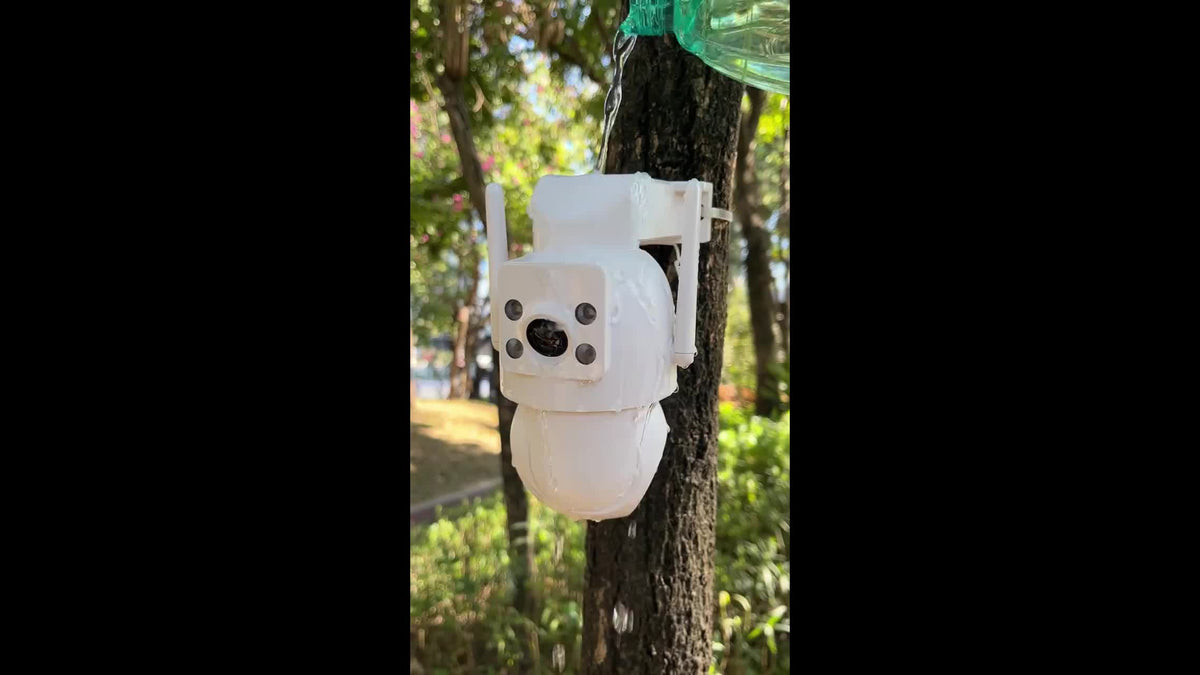 Solar Security Camera Outdoor 360 Degree PTZ 1296P HD Dual Lens Color Night Vision Two-Way Audio Motion Detection WiFi SD Storage Rechargeable Battery Wall Mount