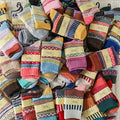 Women's Thick Winter Socks 5 Pairs – Soft Warm Plaid Thermal Crew Socks for Hiking Skiing Casual Outdoor Wear, 250g Heavy Weight, Christmas Gift Set