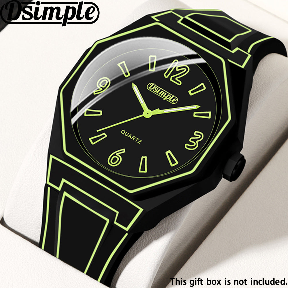 Analog Quartz Watch Unisex Round Dial Silicone Strap – Lightweight Casual Fashion Wristwatch 5 Colors Red Blue Black White Green, Birthday Back-to-School Gift for Men Women Teens