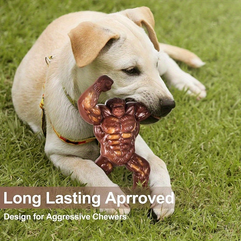 Durable Dog Chew Toy for Medium Large Dogs Unbreakable Beef Flavor Rubber Chew Stick Safe Teething Gum Health Training Toy for Aggressive Chewers by KYLINSURE Long-Lasting