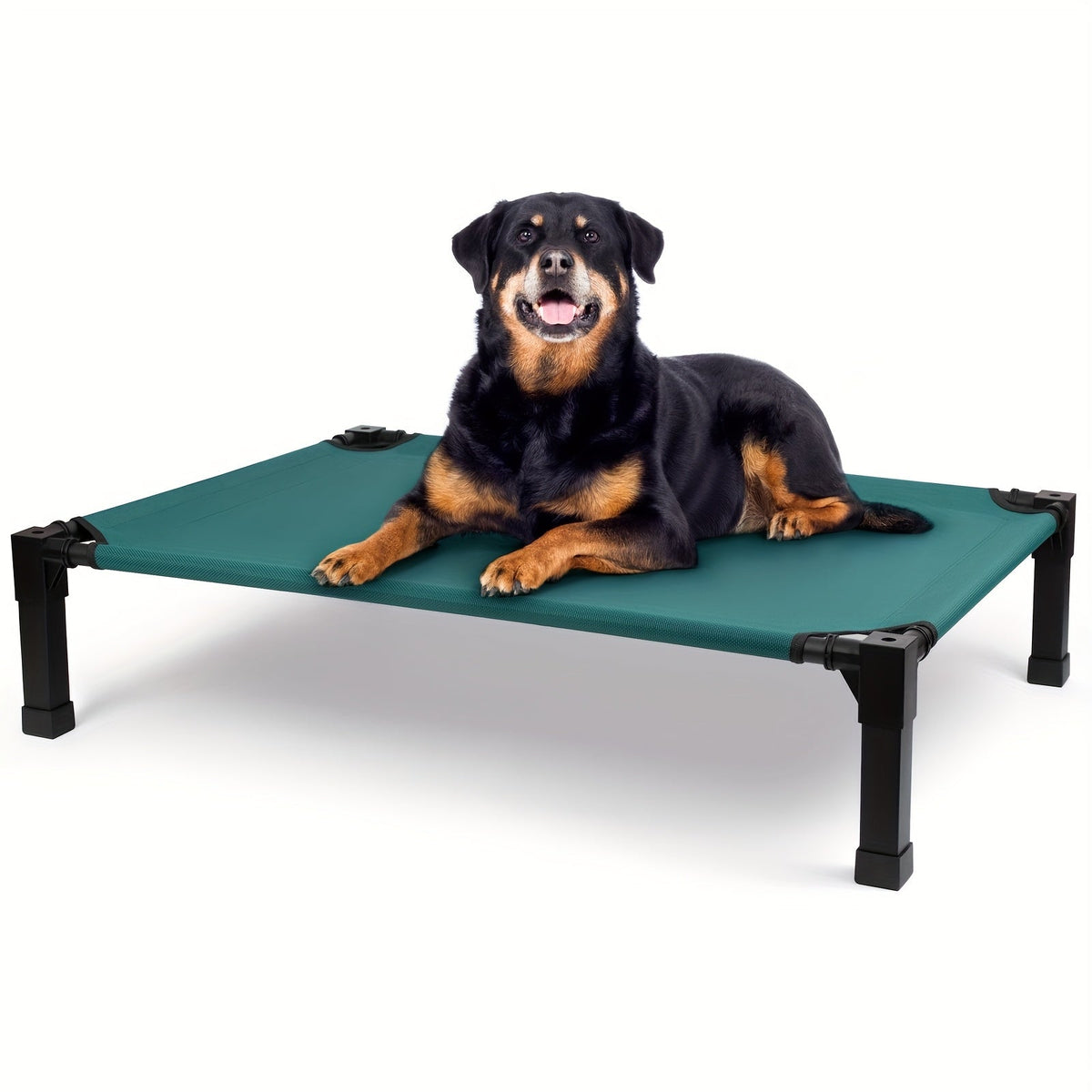 Cooling Elevated Dog Bed Raised Cot with Breathable Mesh and Metal Frame - Washable Portable Dog Cot with No-Slip Feet for Indoor and Outdoor Use, Multiple Sizes and Colors Available