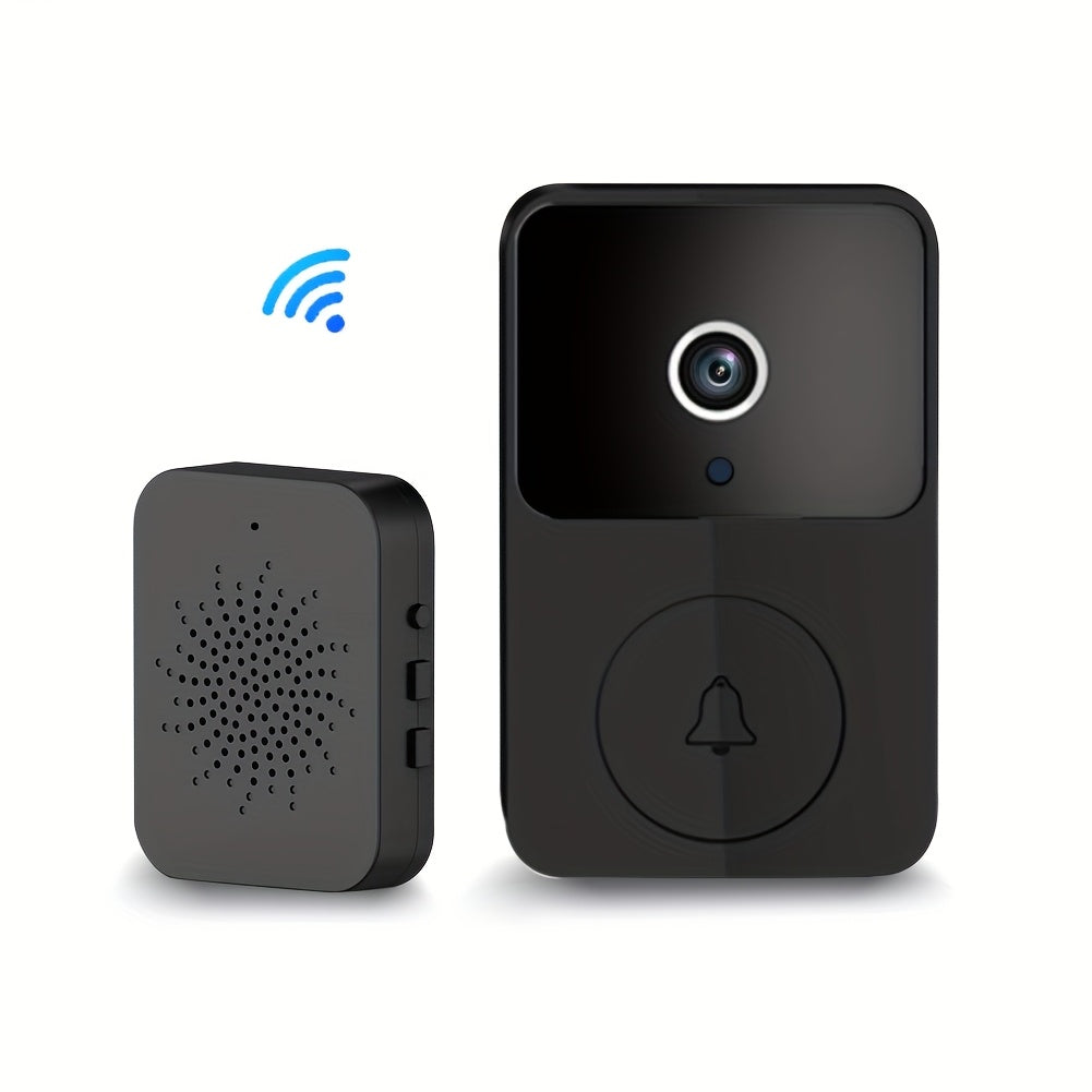 Wireless Video Doorbell Camera with HD Night Vision, Motion Alerts & Two-Way Audio – Smart WiFi Doorbell with Remote Mobile View, Voice Changer, Photo Capture & Rechargeable Battery for Home Security