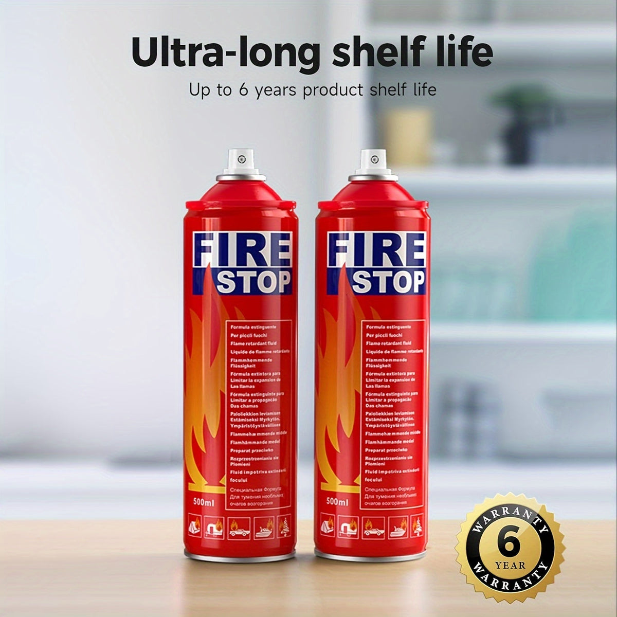 Portable Mini Fire Extinguisher for Home Car Kitchen Boat 4-in-1 Fire Stop with Mounting Bracket 2-Pack 4-Pack Essential Fire Safety for Every Room and Vehicle