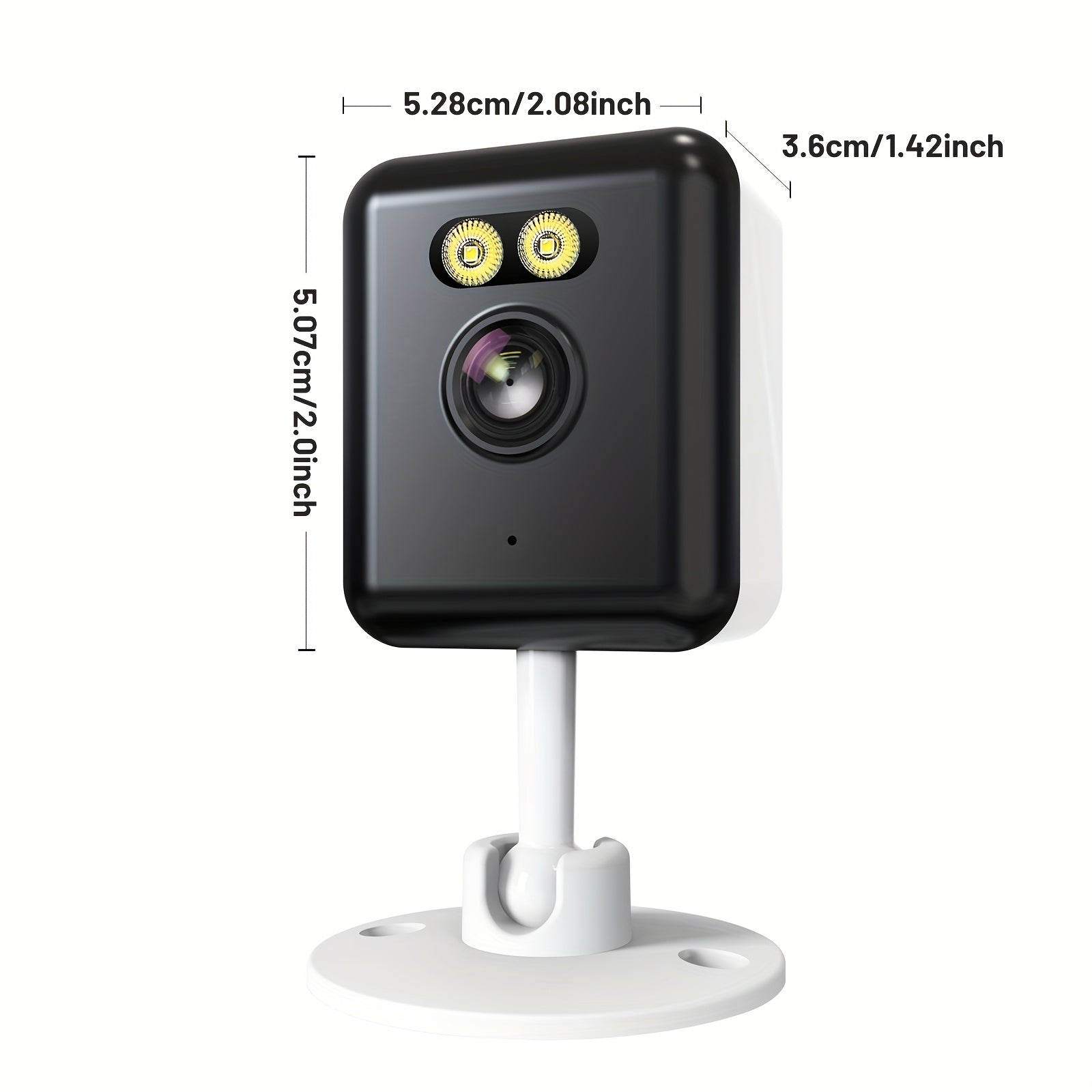 2 Pack WiFi Indoor Security Camera 3MP HD AI Humanoid Detection Full Color Night Vision Two-Way Audio Smart Motion Detection Alexa Compatible App Control Home Surveillance Camera