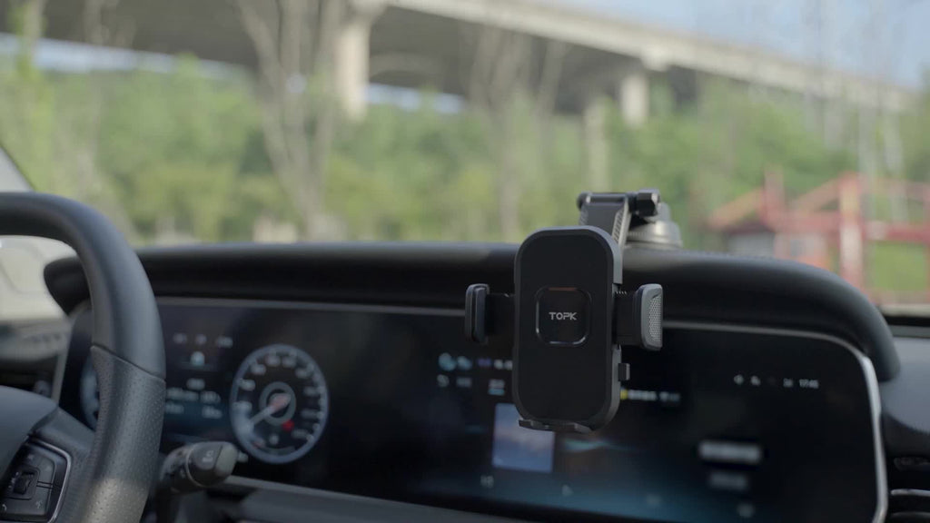 Car Phone Holder Dashboard Mount Universal Hands-Free Cell Phone Car Mount for iPhone 17 16 15 14 Samsung Galaxy Android Smartphones Upgraded Secure Rattle-Free Dash Mount Black