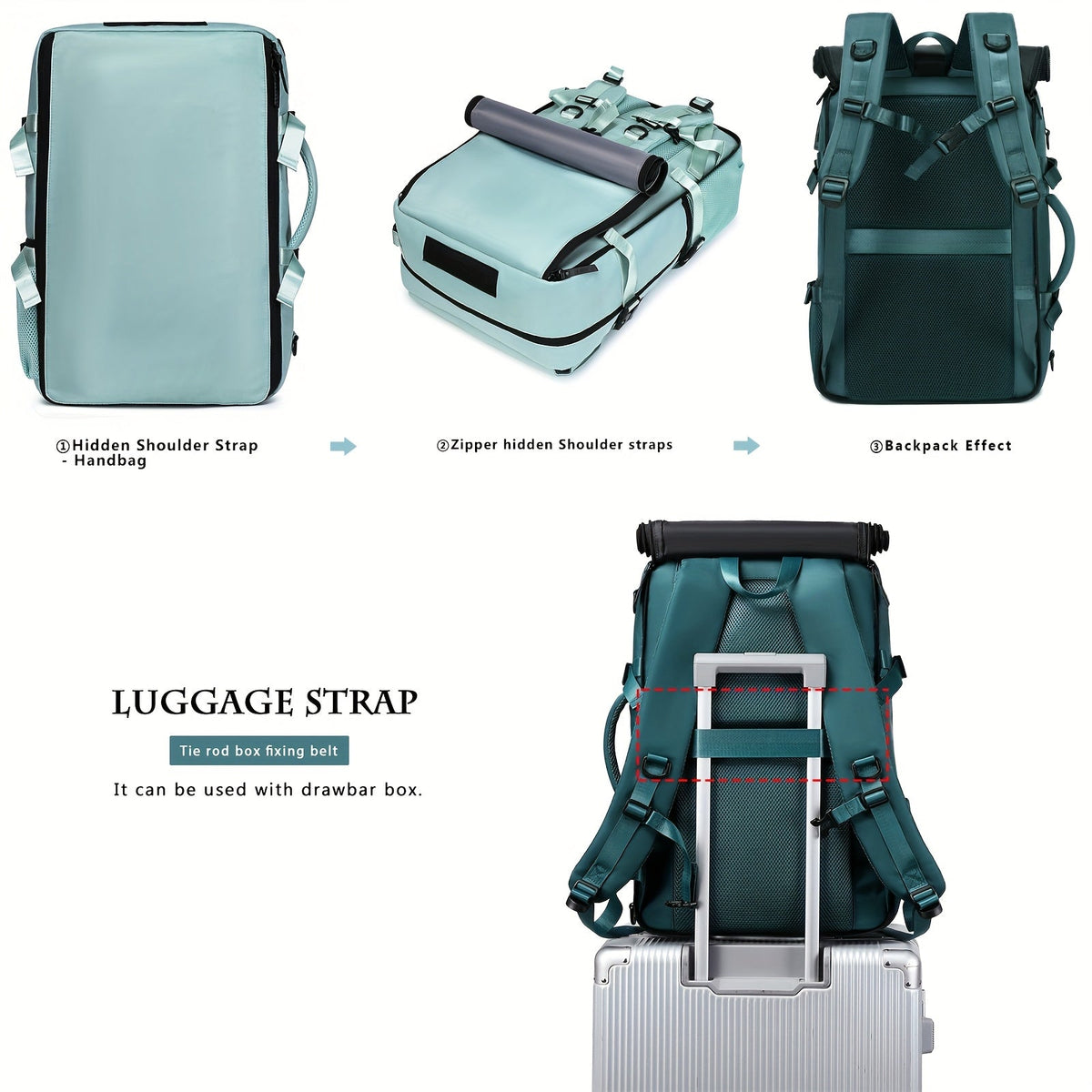 17 Inch Laptop Backpack Large Capacity – Airline Approved Travel Bag with Shoe Compartment, Multi-Pocket Business Work Backpack for Men, Durable Nylon, Hiking & Camping, Small & Large Sizes