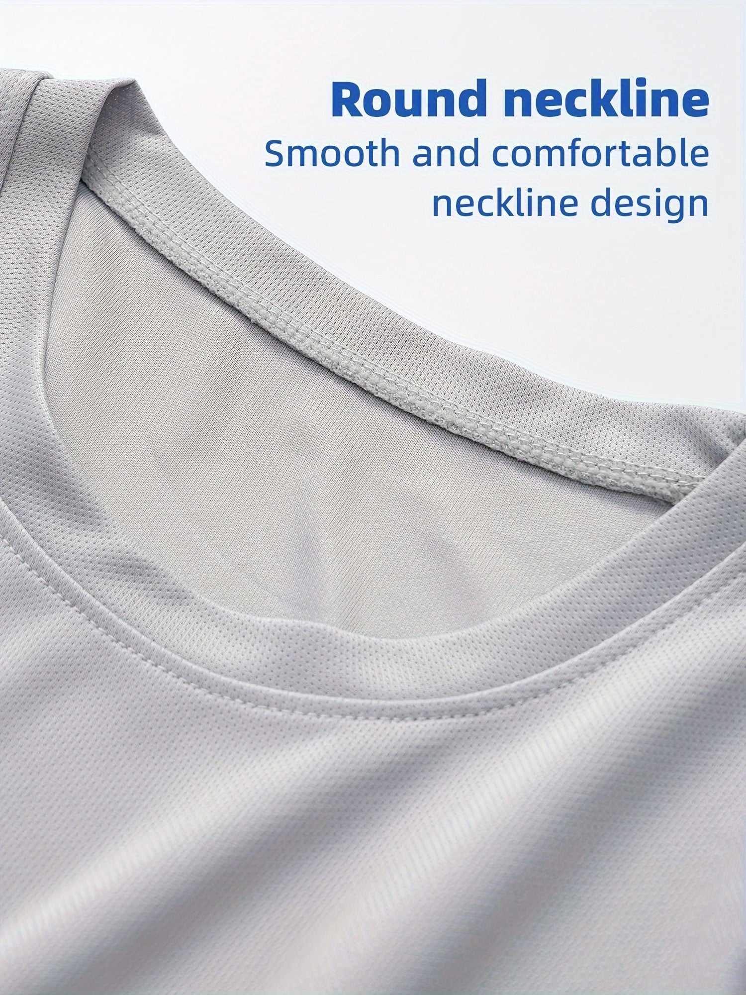 Men's Quick Dry Long Sleeve Shirts 5-Pack Moisture Wicking Breathable Athletic Workout Tops - Anti-Odor Stretchy Running Gym Training S-XXL