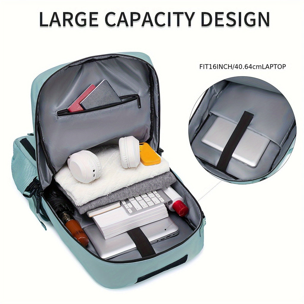17 Inch Laptop Backpack Large Capacity – Airline Approved Travel Bag with Shoe Compartment, Multi-Pocket Business Work Backpack for Men, Durable Nylon, Hiking & Camping, Small & Large Sizes