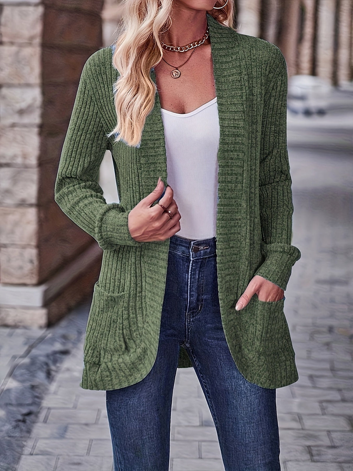 Loose Casual Long Sleeve Blouse Women Solid Color Pocket Splicing Relaxed Fit Top 10 Colors S-XXL Spring Fall Everyday