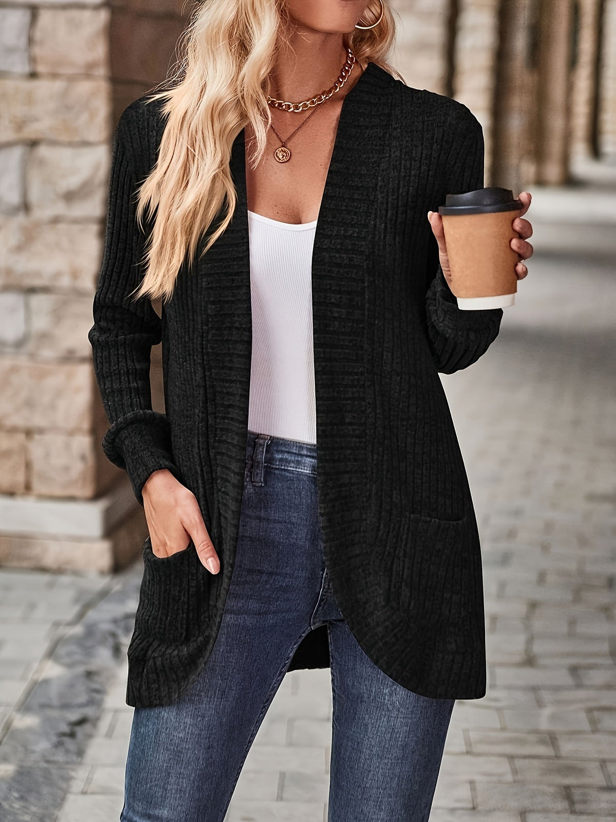 Loose Casual Long Sleeve Blouse Women Solid Color Pocket Splicing Relaxed Fit Top 10 Colors S-XXL Spring Fall Everyday