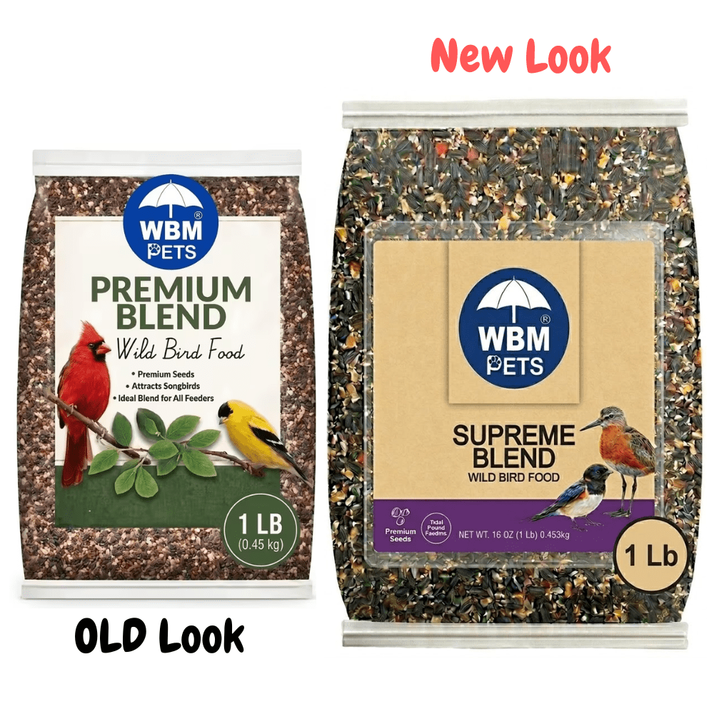Wild Bird Seed 1 lb Premium No-Filler Songbird Food Attracts Cardinals Finches Sparrows Chickadees Year-Round Outdoor Feeding Hanging Lawn Ground Feeders
