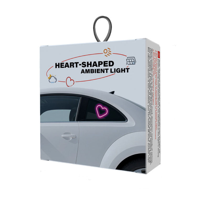 Heart & Flower Shaped Car Interior LED Neon Mood Lights USB Powered Cute Ambient Decoration for Women Girls Pink Red Blue Dashboard Window Decor Valentine's Day Birthday Gift Car Accessories | Nova Mart