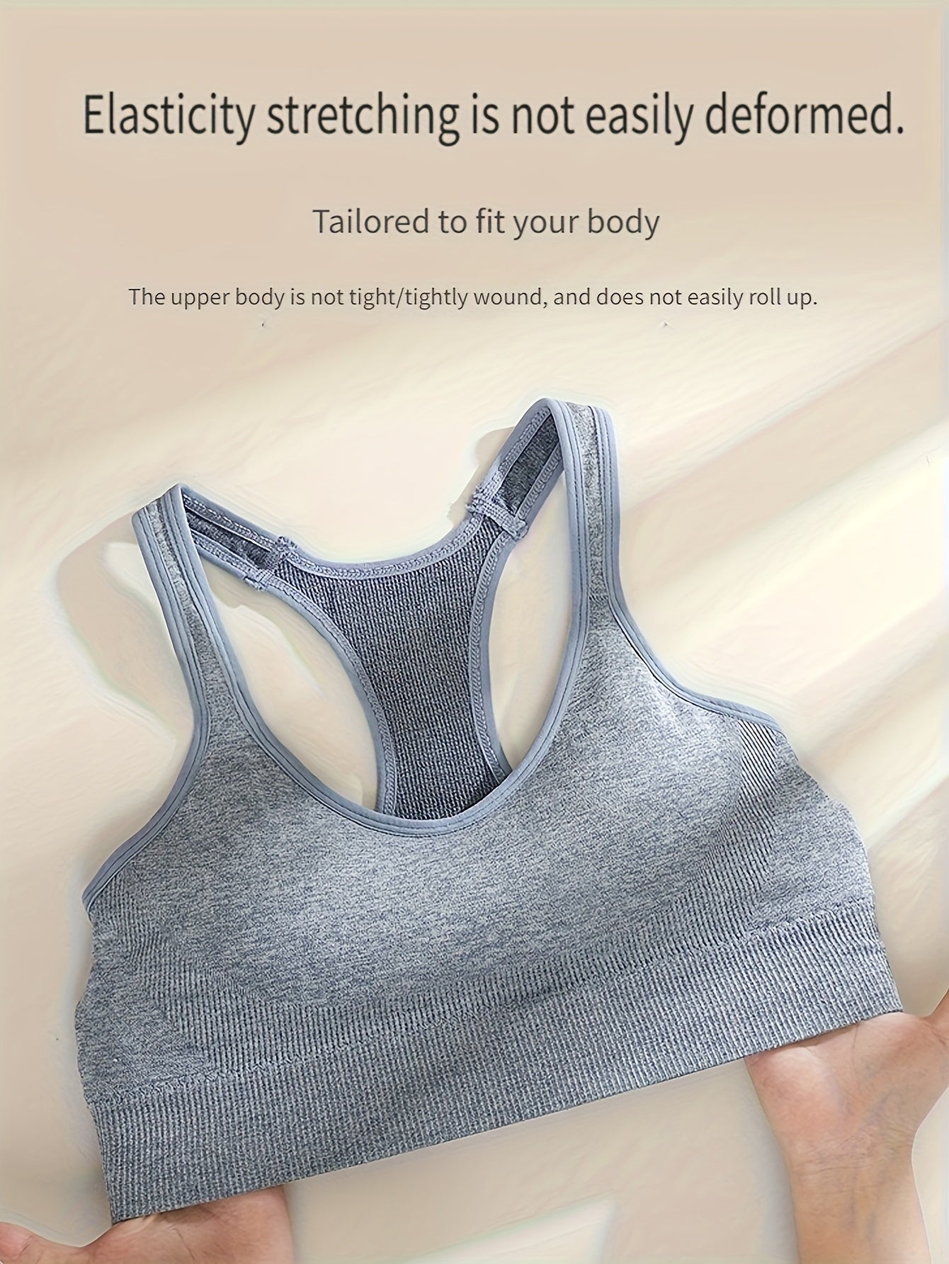 Seamless Sports Bra 5-Pack for Women Wire-Free – 92% Polyamide Soft Opaque Stretch Double-Layer Bralette Set for Yoga, Gym, Pilates & Casual Wear, Mixed Colors Sizes S–XXL
