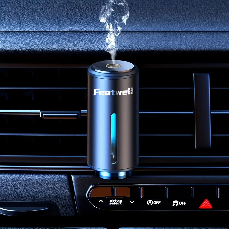 Car Essential Oil Aromatherapy Diffuser Humidifier 3 Adjustable Mist Settings USB Powered Air Freshener Odor Eliminator for Car SUV Truck Van RV Red Black Grey
