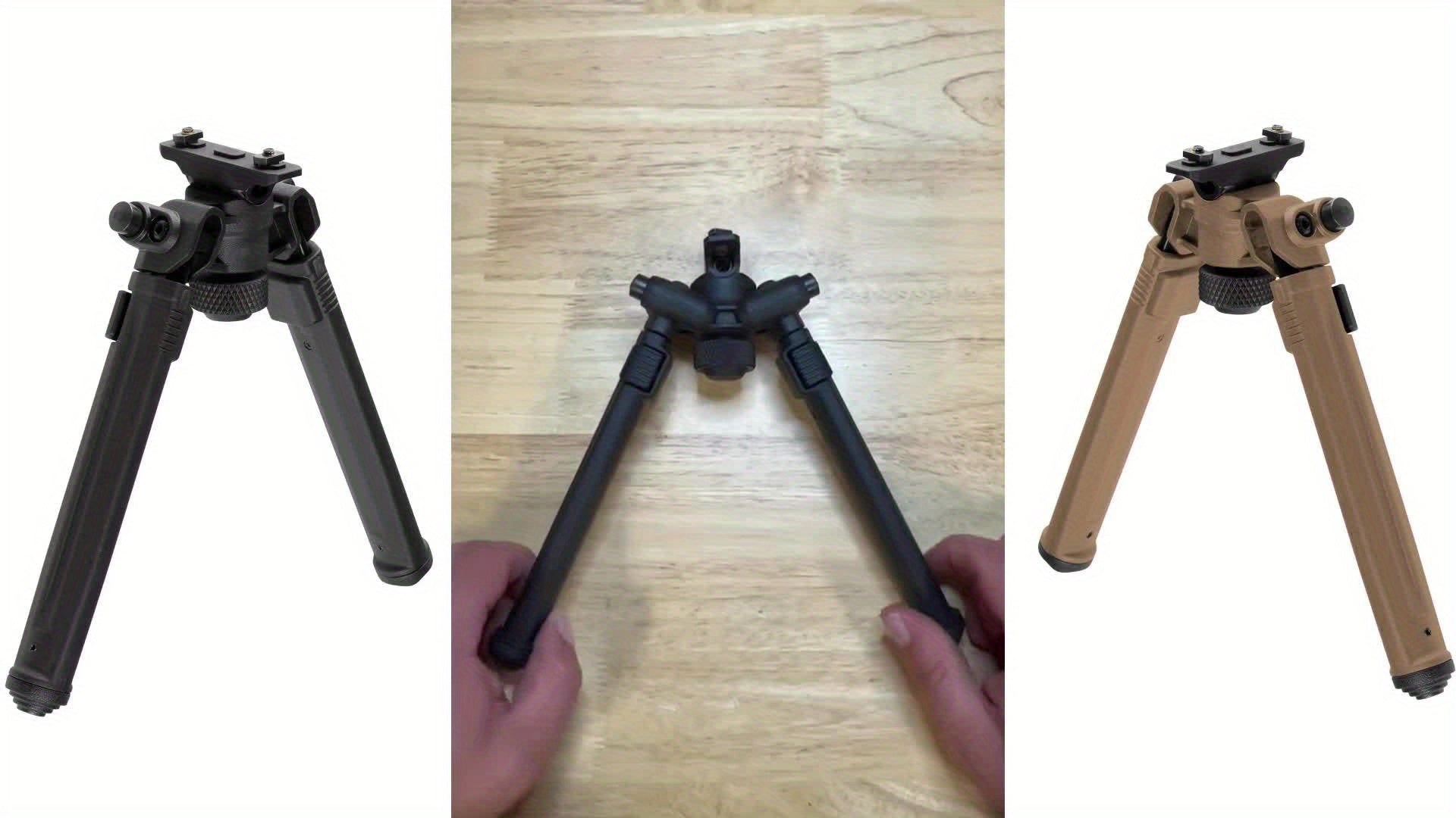 MAG M-LOK Bipod – Lightweight Aluminum Alloy Foldable Bipod for Hunting & Shooting, Quick-Release Folding, Non-Slip Rubber Feet, Black & Flat Dark Earth, Compatible with M4 AR15 M-LOK Handguards