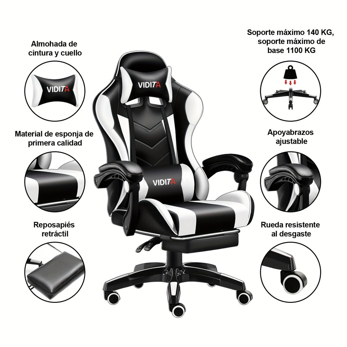 Ergonomic Gaming Chair Racing Style High Back Lumbar Support Five-Wheel Swivel Velvet PU Leather Adjustable Recliner Office Chair Adults Teens Multi-Color