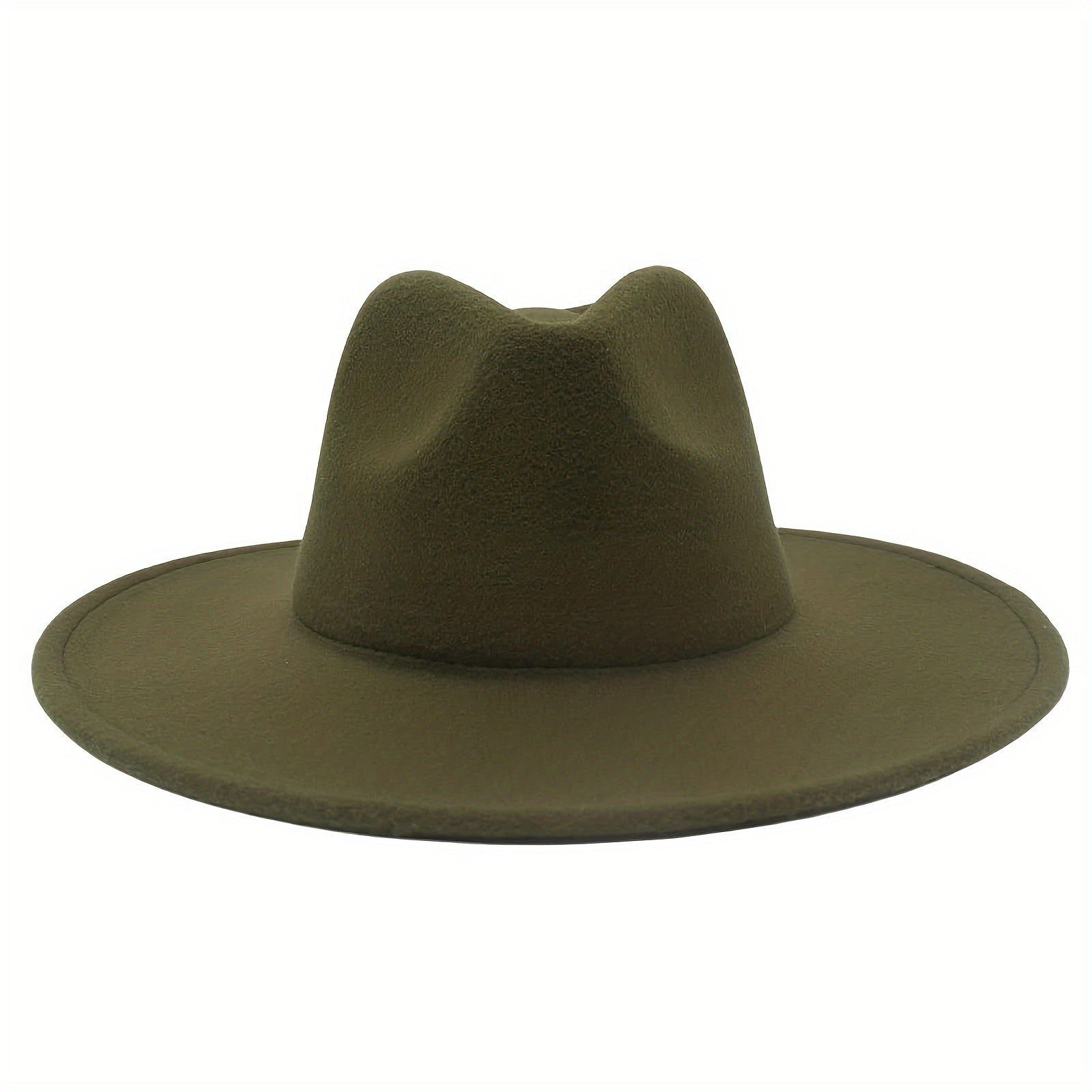 Wide Brim Cowboy Hat for Men & Women – Western Felt Fedora Cowgirl Cap, Classic Jazz Panama Trilby Style, Sun Hat for Outdoor Festivals, Travel & Everyday Casual Wear
