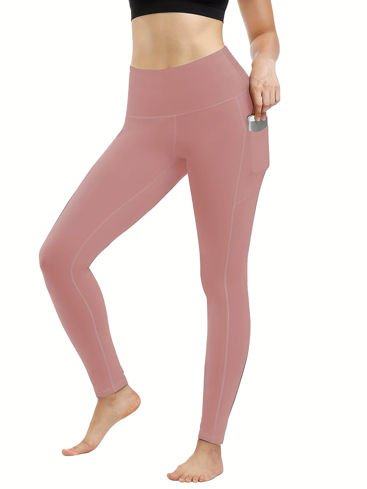 Women's High-Waisted Yoga Leggings 10-Pack Buttery Soft Stretch Full-Length Workout Pants with Pockets – Running Gym Athletic Wear S-XXL