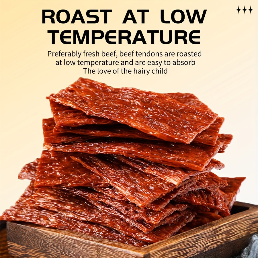 Dried Beef Tendon Dog Chews Natural High-Protein Jerky Treats Chew Sticks for Training Rewards Dental Health All Breeds Small Medium Large Dogs 250g 500g 2-Pack