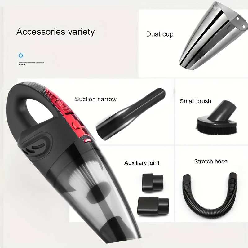 Handheld Car Vacuum Cleaner 4200PA Super Suction Cordless Portable Vacuum with 1800mAh Rechargeable Battery 5 Attachments Low Noise for Car Interior Pet Hair Home Cleaning Pink Gift for Women