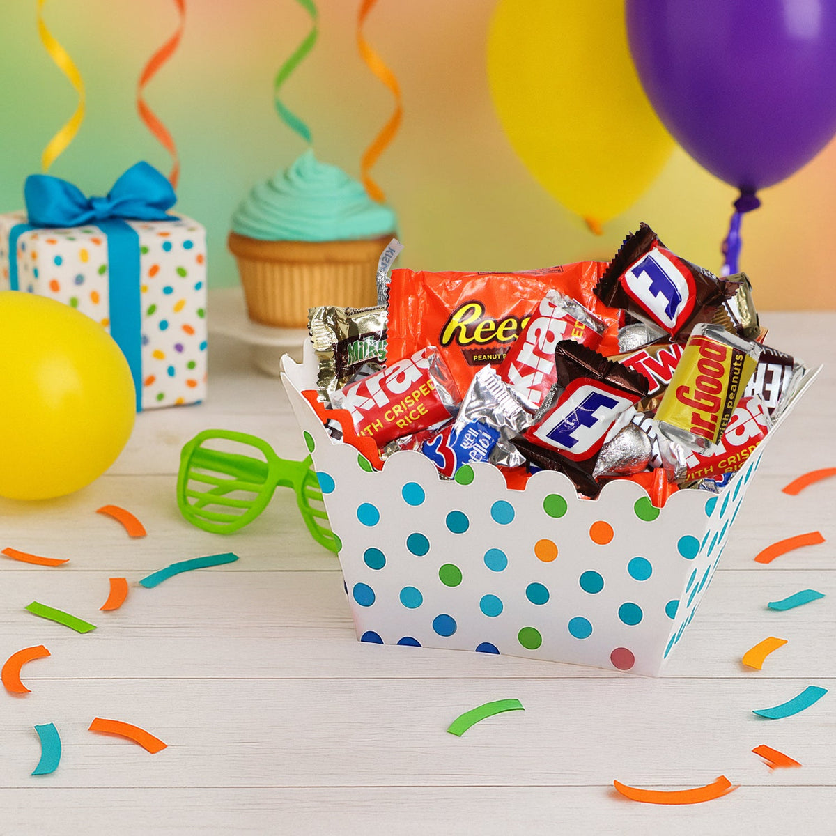 Assorted Chocolate Mix 1 Pound Bulk Bag – Individually Wrapped Milk Chocolate Peanut Butter Caramel Variety Perfect for Halloween Parties Holidays & Everyday Snacking