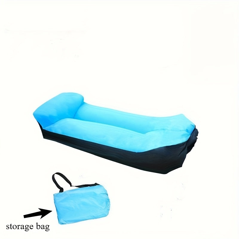 Inflatable Sofa Recliner Chair No Pump Needed – Heavy-Duty Bed-Like Outdoor Lounger, Quick Inflate Lightweight Compact for Camping, Beach, Backyard & Travel, Blue Purple Red Green