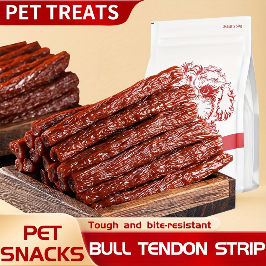 Dried Beef Tendon Dog Chews Natural High-Protein Jerky Treats Chew Sticks for Training Rewards Dental Health All Breeds Small Medium Large Dogs 250g 500g 2-Pack