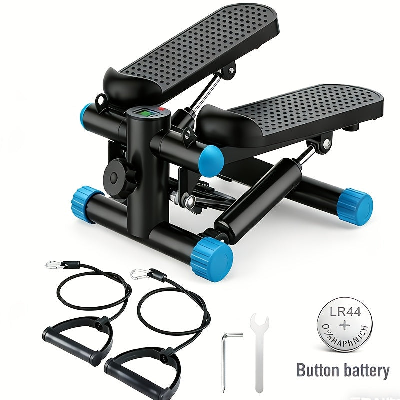 Mini Twist Stepper Machine with Resistance Bands - Portable Stair Stepper for Home Workout 300LBS Capacity Full Body Cardio Trainer for Legs Arms