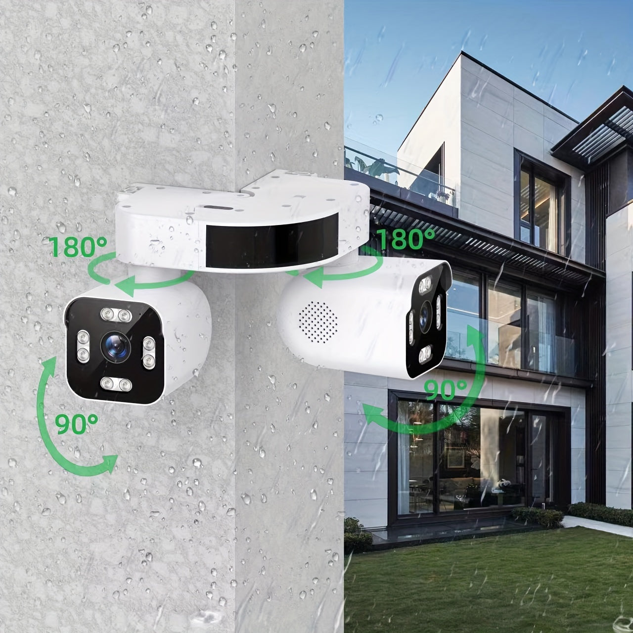 Dual Lens PTZ Security Camera Outdoor WiFi 5MP – 360° Pan Tilt 10x Electric Zoom Motion Detection Siren Alarm Two-Way Audio Color Night Vision 24/7 Wired Recording Home Surveillance
