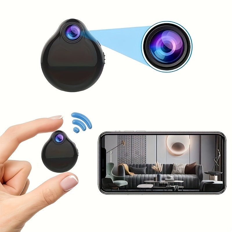 WiFi Mini Body Camera – Wearable Micro Cam with Motion Detection, Video & Voice Recording, Home Security Nanny Surveillance Webcam, Built-in Battery, Wireless Remote Monitoring
