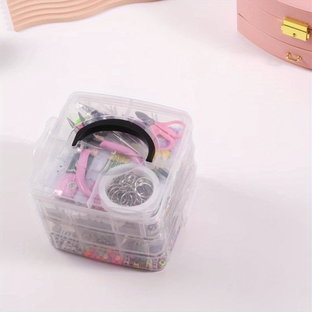 DIY Jewelry Making Kit 4655pcs Beads Bracelet Necklace Earring Set with 3-Tier Organizer Box Letter Charms Tools Gift for Girls Women