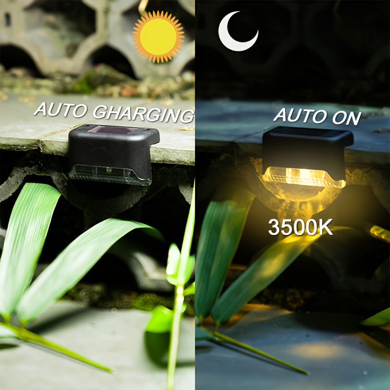 Solar Deck Lights Outdoor Waterproof LED – Auto Dusk to Dawn 800mAh Warm White Solar Powered Step Stair Fence Pathway Patio Garden Driveway Yard Wall Lighting 8 16 32 Pack