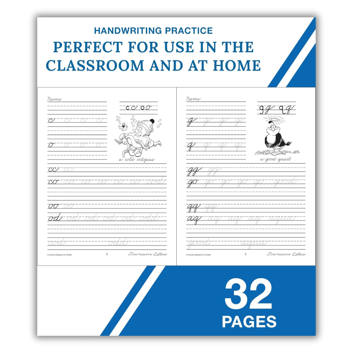 Carson Dellosa Beginning Cursive Handwriting Workbook for Kids Spiral Bound – Practice Cursive Alphabet, Numbers & Letter Connections, Grades 1-3, Ages 6-9