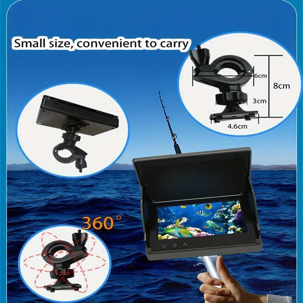 Fish Finder with HD Underwater Camera 4.3 Inch Screen 140 Degree Wide Angle Lens Fish Attracting Light Portable Fishing Viewing Set for Ice Fishing Lake River