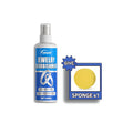 Jewelry Polish and Oxidation Remover 1.86oz with Sponge Applicator – Restores Luster on Gold Silver Bracelets Necklaces Rings Chains – Surfactant-Free Tarnish Remover Metal Brightening Cleaner for Home Use