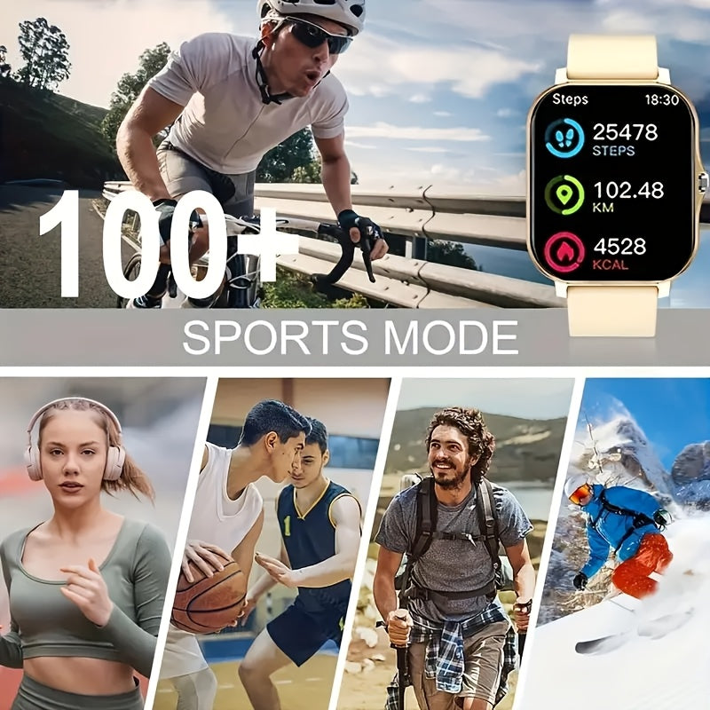 2026 Smartwatch Unisex Wireless Calling & Dialing – Multiple Sports Modes Heart Rate Sleep Tracker Multi-App Notifications Fitness Watch for Men Women Compatible with iPhone Android
